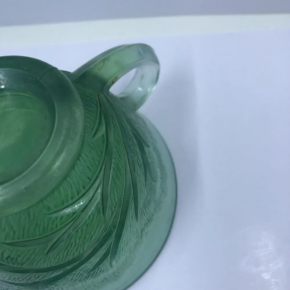 Indiana Glass Pebble Leaf Cup - Green